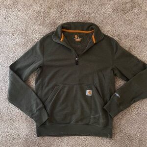 Carhartt Dark Green Pullover with Logo Patch